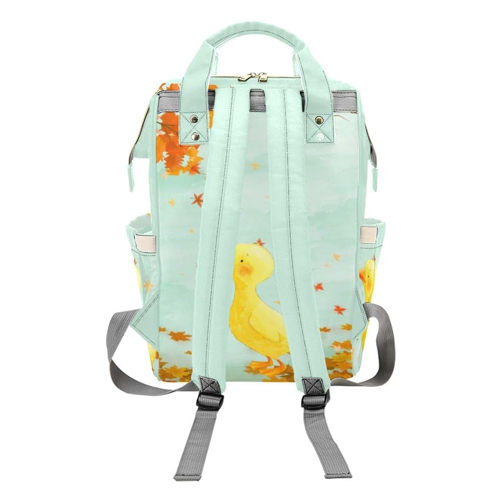 NZOOHY Cute Little Yellow Duck Personalized Diaper Bag,Custom Name Diaper Backpack Mommy Nursing Bag for Baby Boy Girl (photo 2)