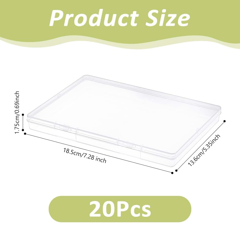 Dicometric 20 Pcs Clear Breast Milk Freezer Storage Organizer With Hinged Lid
