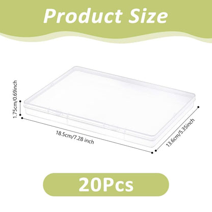 Dicometric 20 Pcs Clear Breast Milk Freezer Storage Organizer With Hinged Lid