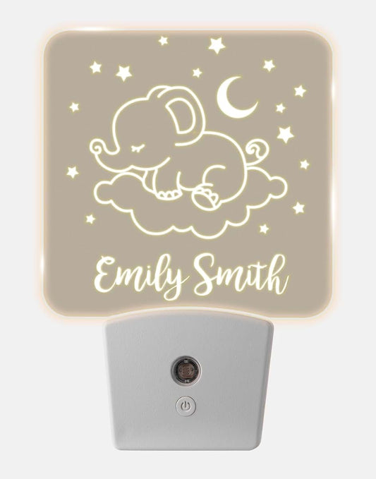 With Love From Julie Personalized Elephant Night Light For Nursery