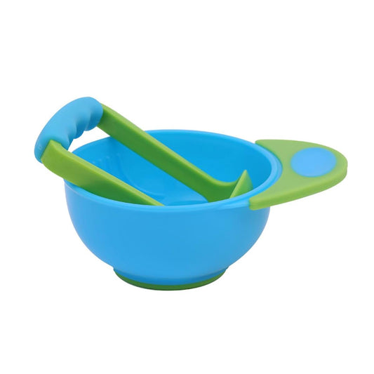 XZQYDS Baby Food Masher Bowl with Bowl Handle and Food Masher Toddler Grinding Bowl Potato Masher Bowl Set Mill Bowl