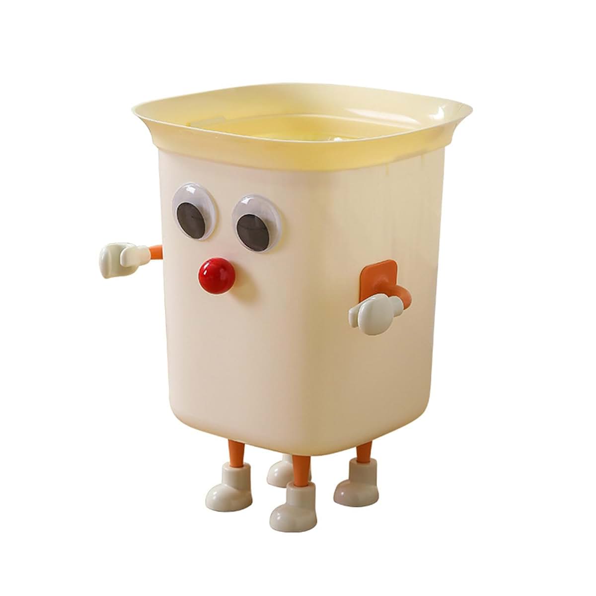 IWOMA Large Eye Lidless Trash Bin For Kids Room Decor