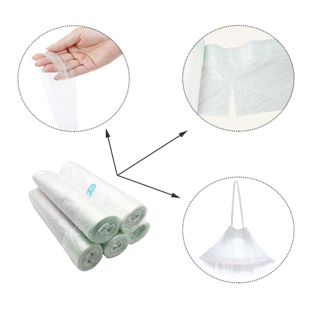 Xilanhhaa Disposable Potty Chair Liners With Drawstring, 100 Pack (photo 3)