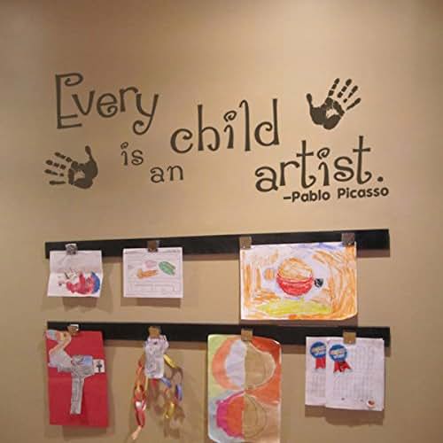 WallPlaza Every Child is an Artist Wall Decal-Inspirational Lettering