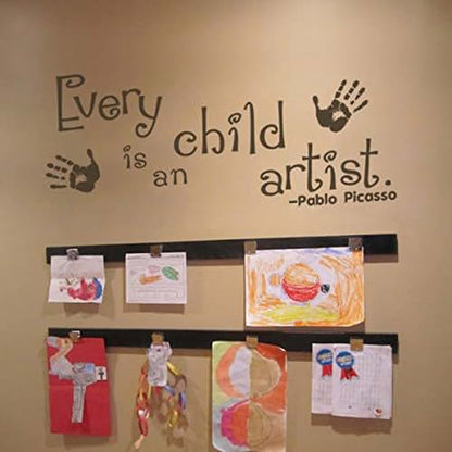 WallPlaza Every Child is an Artist Wall Decal-Inspirational Lettering