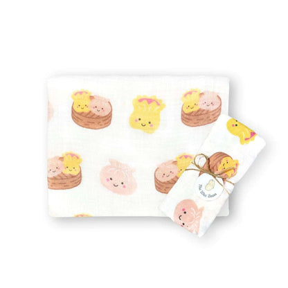 Wee Bean Swaddle Muslin Blanket for Baby (Dim Sum)