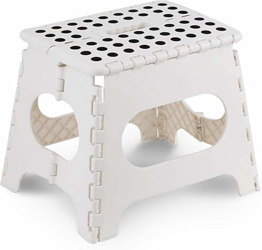 KOSMIIC Foldable Plastic Step Stool for Home and Office Use – Heavy Duty Non-Slip Folding Stool for Bathroom, Kitchen