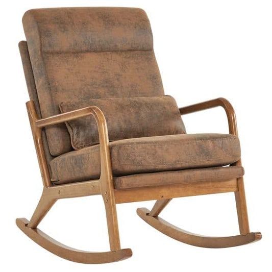 thxbye Modern Accent Rocking Chair, Comfy Nursery Glider Nursing Chair Armchair for Living Room, Upholstered Indoor