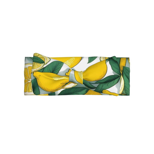 BROLEO Yellow Lemon Prints Baby Bow Headband - Super Stretchy Soft Bows Hair Accessories for Newborn Infant Toddlers