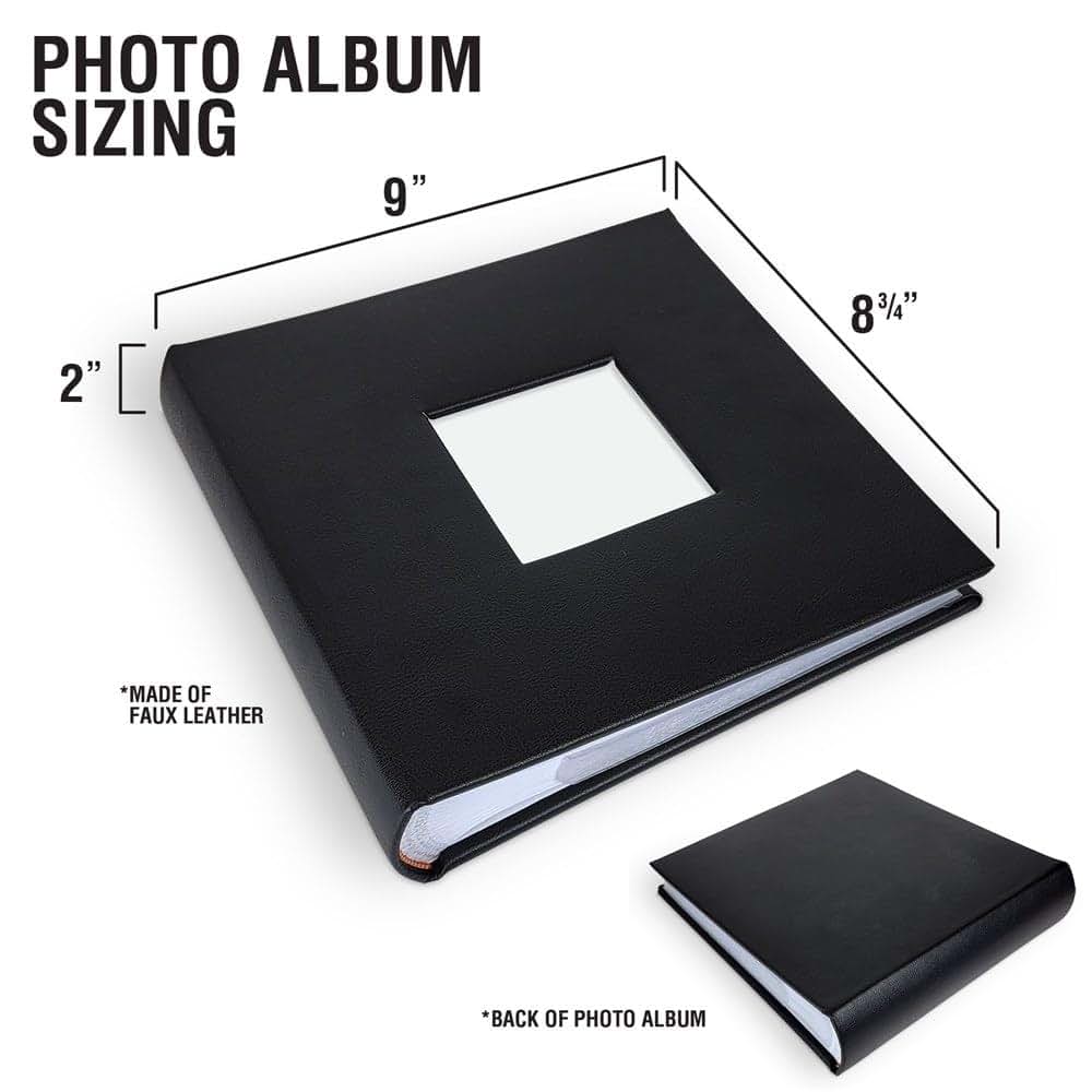 GiftsForYouNow Personalized Photo Album, Custom Engraved Picture Album, Holds 200 4" x 6" Photos, Leatherette and Laser