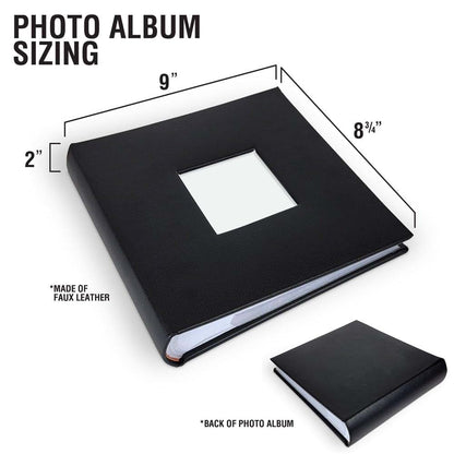 GiftsForYouNow Personalized Photo Album, Custom Engraved Picture Album, Holds 200 4" x 6" Photos, Leatherette and Laser