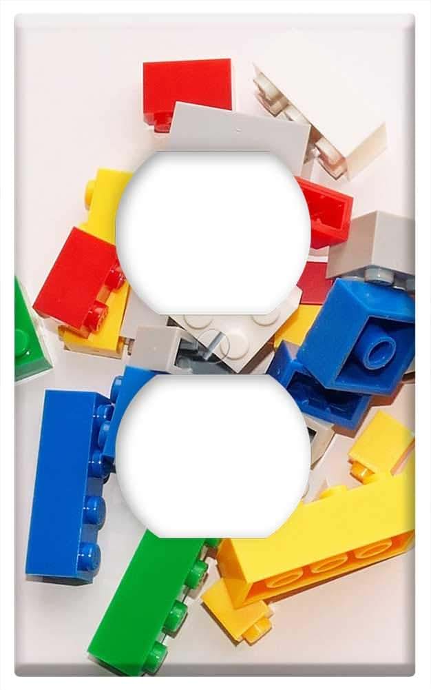 Switch Plate Outlet Cover - Toys Bricks Game Child Colorful Childhood