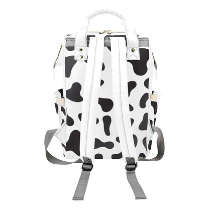 YallLocoMo Personalized Diaper Bag Backpack Name Cute Strawberry Cow Multifunction Travel Backpack Nappy Bag Daypack (photo 2)