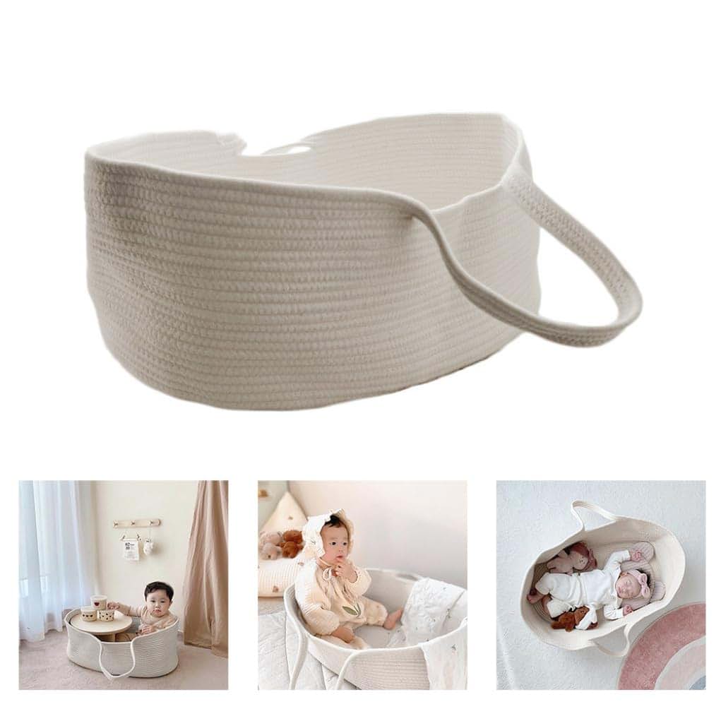Sgqtqybk 70x40x25CM Baby Changing Basket, Folding Baby Travel Carrying Basket, Woven Sleeping, Moses (photo 4)