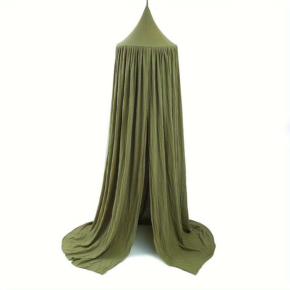 Vhaso Cotton Kids Bed Canopy Nursery Reading Nook Green