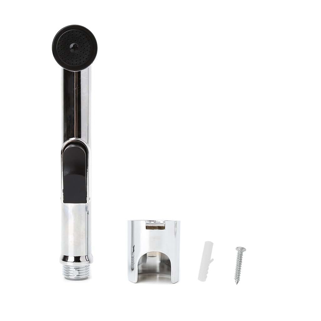 BEIDUOYANG Toilet Handheld Bidet Sprayer Shattaf Cloth Diaper Sprayer ABS Polished Silver