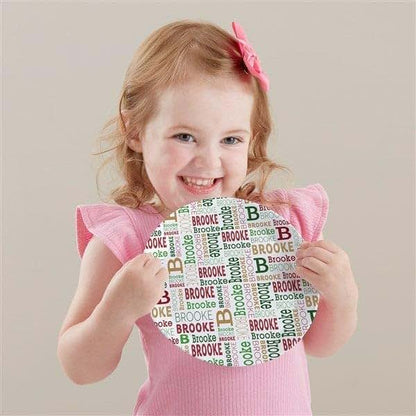 Personalization Universe Christmas Repeating Name Personalized Kids Plate (photo 3)