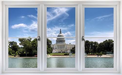 Stickit Graphix 24 Inch Washington DC Capitol Building Wall Graphic Sticker Decal