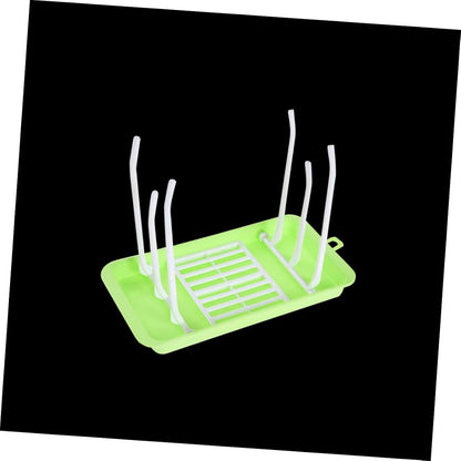 GETAJGHSD Foldable Bottle Drying Rack, Light Green Space-Saving