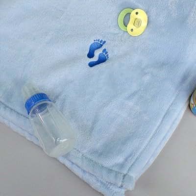 GiftsForYouNow Personalized Embroidered Soft Mink Blue Baby Blanket, 30x40 (photo 2)