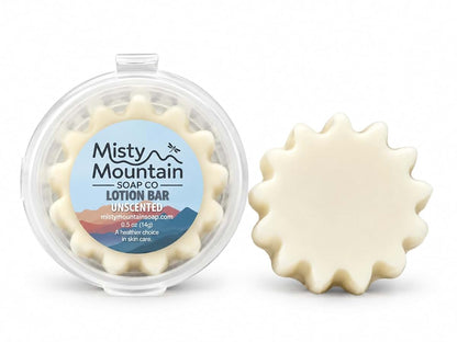Misty Mountain Soap Co. Unscented Mini Lotion Bar For Dry Skin