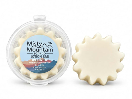 Misty Mountain Soap Co. Unscented Mini Lotion Bar For Dry Skin