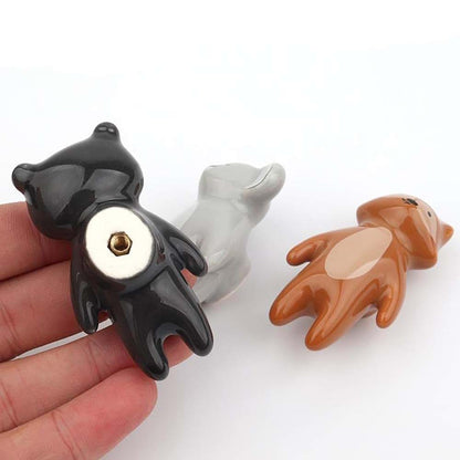 uulu 5Pcs Kids Drawer Handles Cute Animal Panda Knobs Ceramic Nursery Knobs Children's Room Door Cupboard knobs DIY (photo 3)