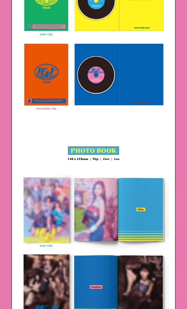 TRI.BE W.A.Y 2nd Mini Album 2 Version Set with CD Photobook Poster and Photocard
