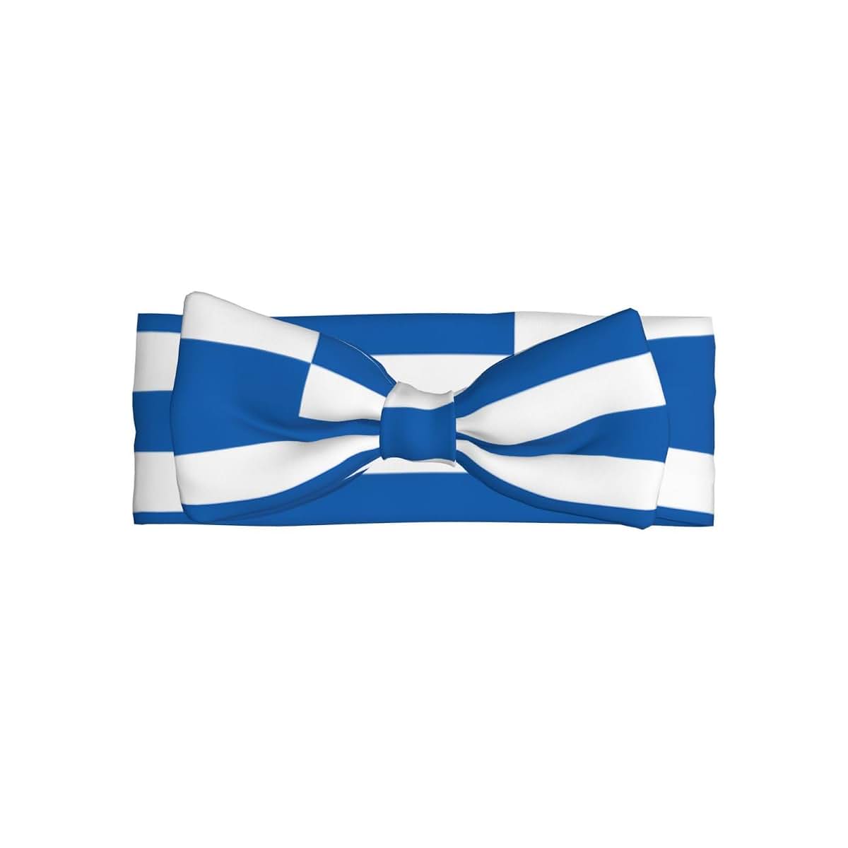 Wzycwb Greek Flag Baby Bow Headband For Infants 0-6 Months