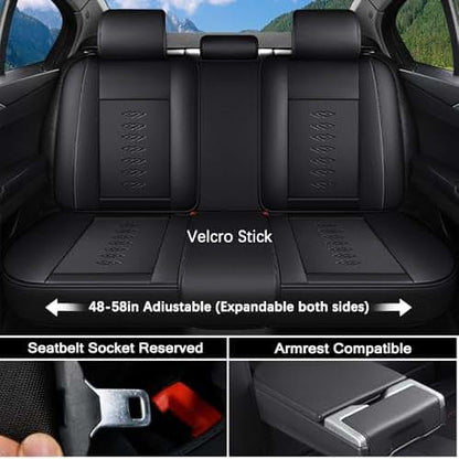 Cresater Car Seat Covers for Subaru Outback 2000-2025, Full Set Faux Leather, Black