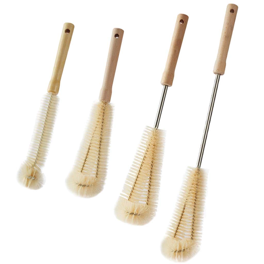 BOGEEL Wood Handle Brush L-Shaped Baby Bottle Brush Gadget for Home Kitchen Glass Cup Water Bottle (photo 4)