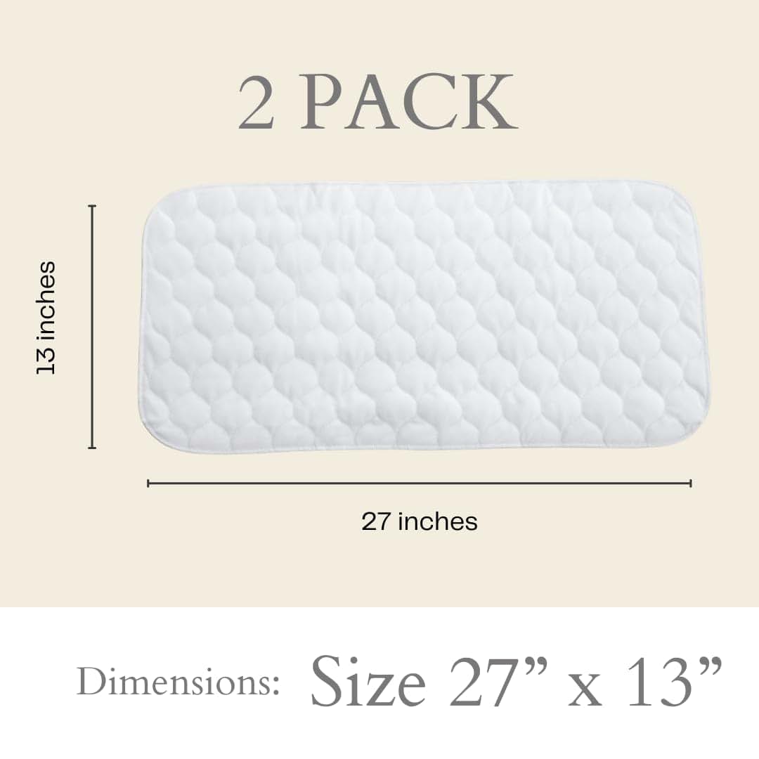 LegacyHOME Waterproof Changing Pad Liners, 2 Pack Thicker Quilted Changing Pad Cover Liner Quick Change Two Pack, 13" x (photo 4)