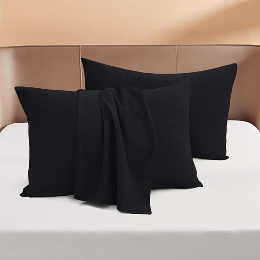 Pink Design Den 1000 Series Long-Staple Cotton Travel Pillowcases, 14x20, Set Of 2