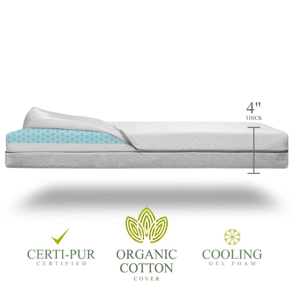 Organic Cotton Covered 2-Sided Crib Mattress, Firm And Memory Foam