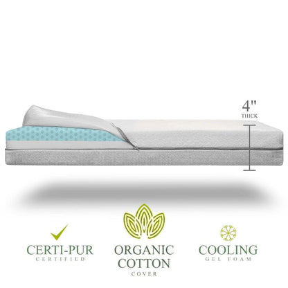 Organic Cotton Covered 2-Sided Crib Mattress, Firm And Memory Foam