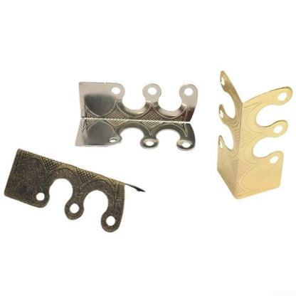 6 Pcs Decorative Corner Protectors Retro Style Metal Edge Guards (Silver)