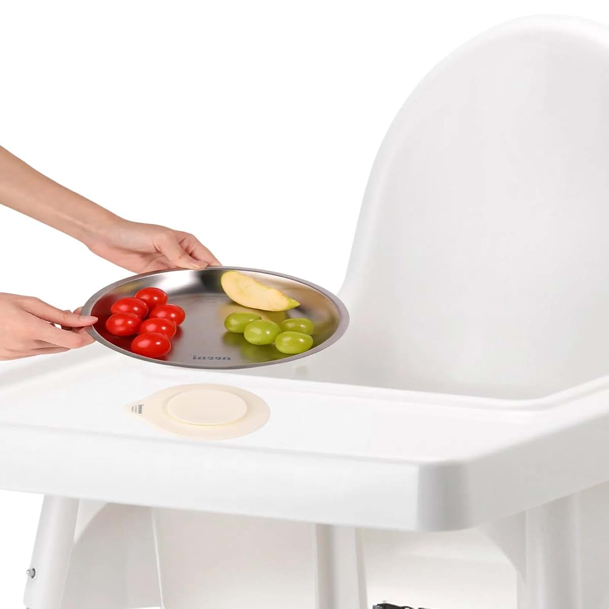 Neeni 2-Pack Stainless Steel Kids Plate with Silicone Suction Base | Dishwasher Safe | For Toddler and Baby | Metal (photo 3)