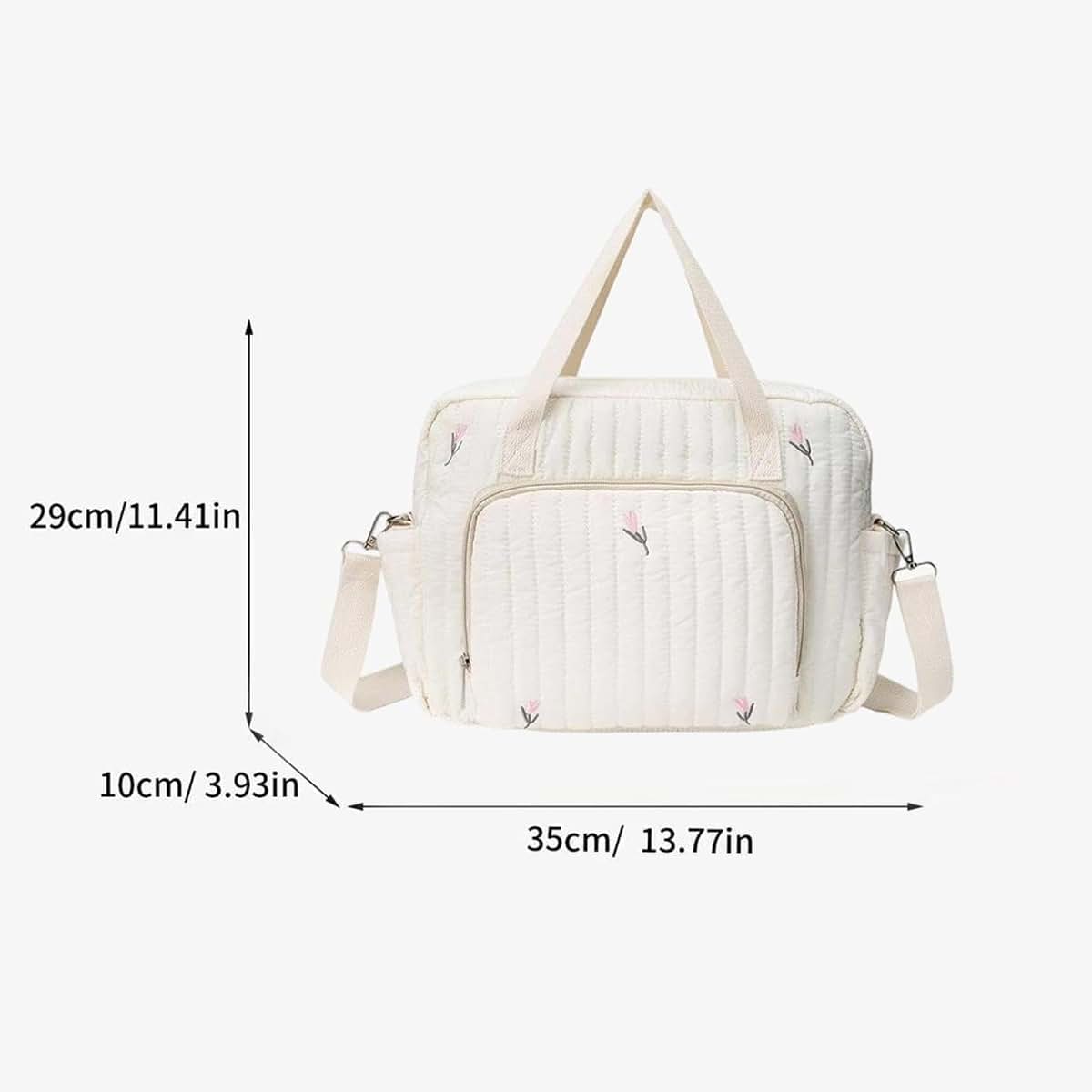 Baby Diaper Bag Tote for Mom Multifunction Embroidery Hospital Travel Bag