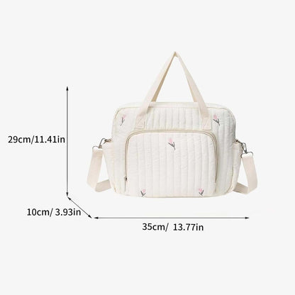 Baby Diaper Bag Tote for Mom Multifunction Embroidery Hospital Travel Bag
