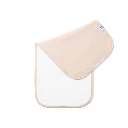 SWaddle AN Premium Baby Burp Cloths, Extra Soft Spit Up Rags with 3 Absorbent Layers, 21" x 10" Size, Sand