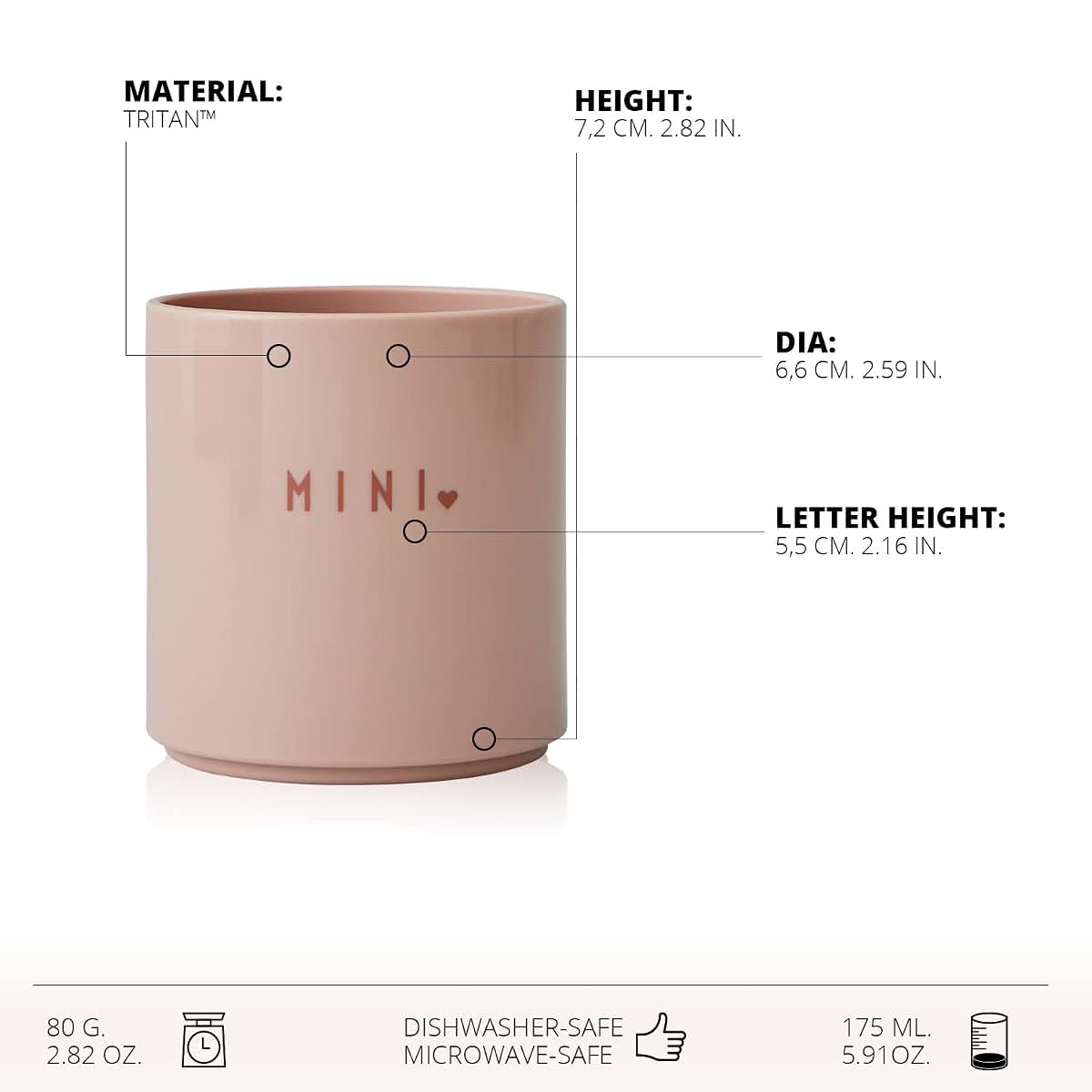 Design Letters Mini Sippy Cup For Kids - Nude (photo 3)