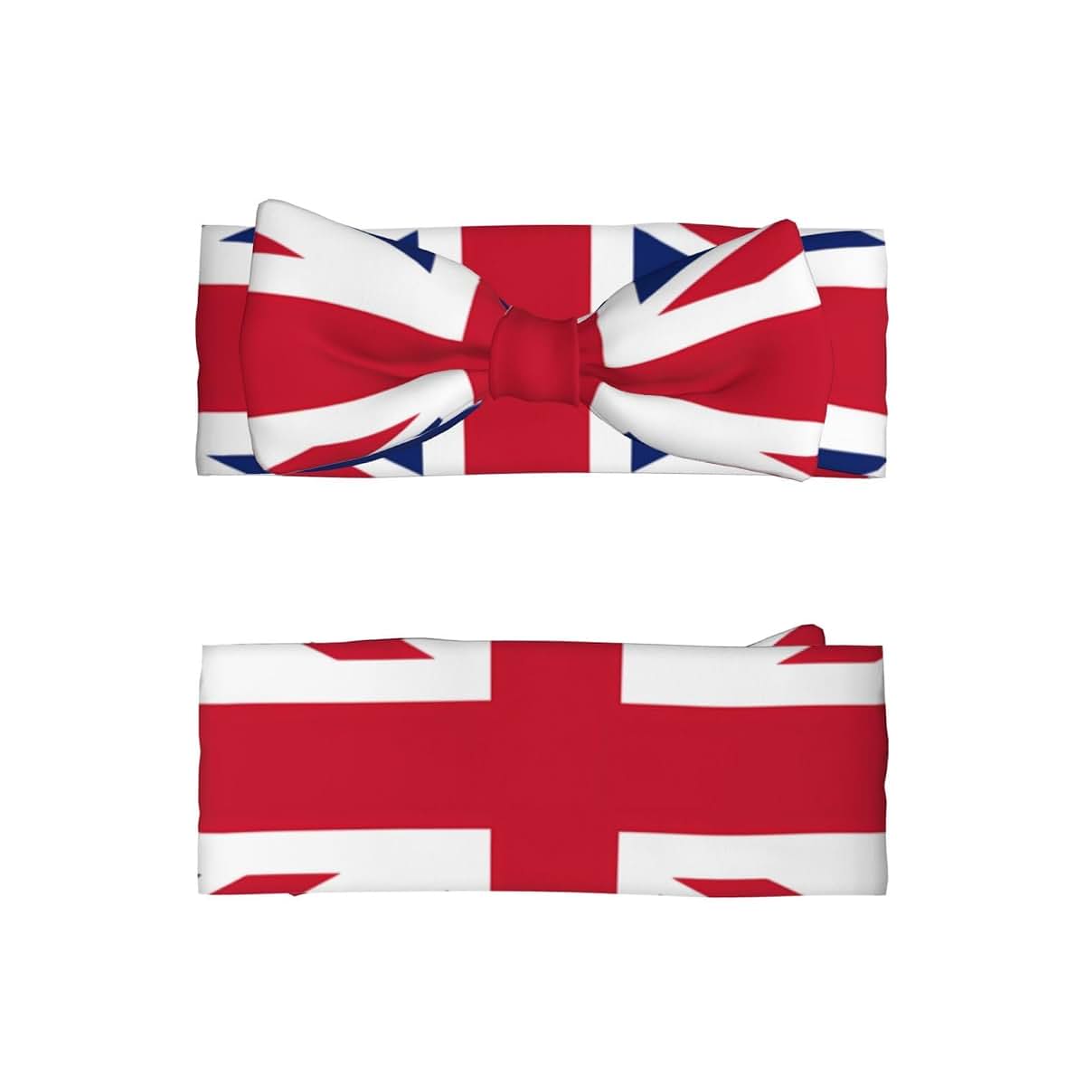 Baby Bow Headband with British Flag Print