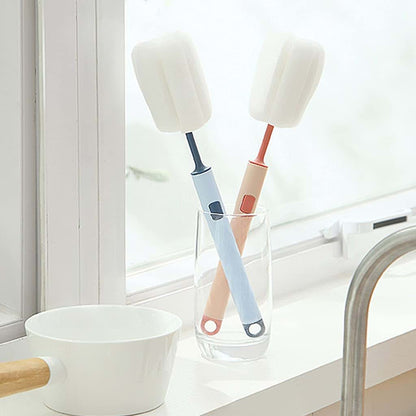 BOLOUY Cup Brush Practical Cup Brush Household Long Handle Replaceable Sponge for Vacuum Flask Baby Bottle Coffee (photo 2)