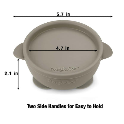 PandaEar 3 Pack Baby Suction Bowls with Lids for Self-Feeding