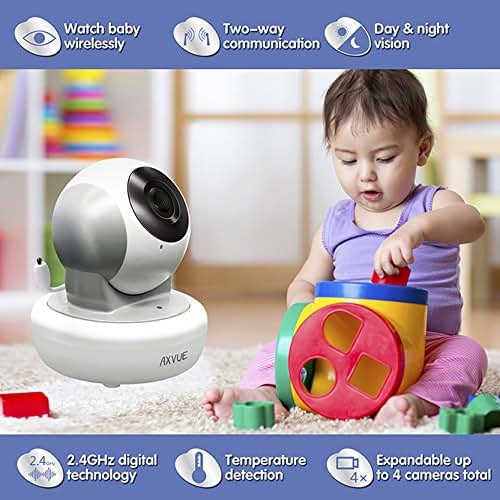 Axvue Video Baby Monitor With Remote Camera, Grey (photo 4)
