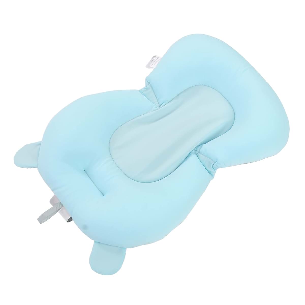 BabyOneStop Baby Bath Seat Cushion Floating Foldable Adjustable Infant Bath Supporter Blue Bear