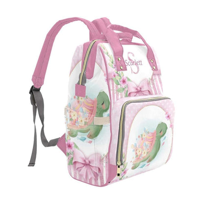 YallLocoMo Personalized Diaper Bag Backpack Gift Pink Floral Baby Turtle Cute Versatile Travel Bag: Large Capacity &