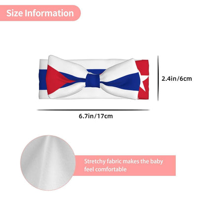 XZDLYY Soft Cuban Flag Baby Headband With Knot Bow For Infants (photo 3)
