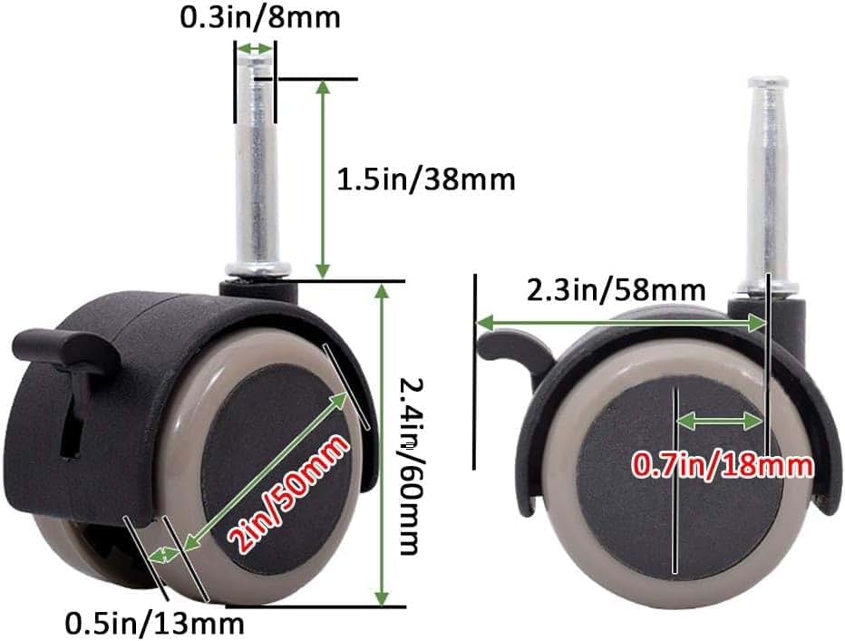 ETomey Rubber Casters For Child Crib (photo 3)