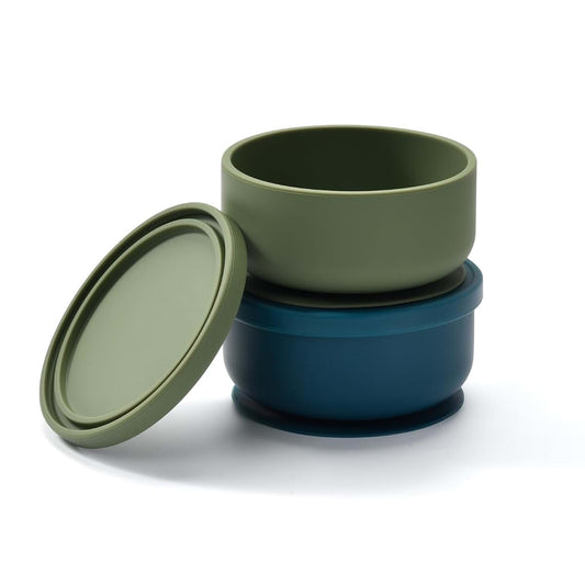 Sili Factory 2-Pack Silicone Baby Bowls With Suction